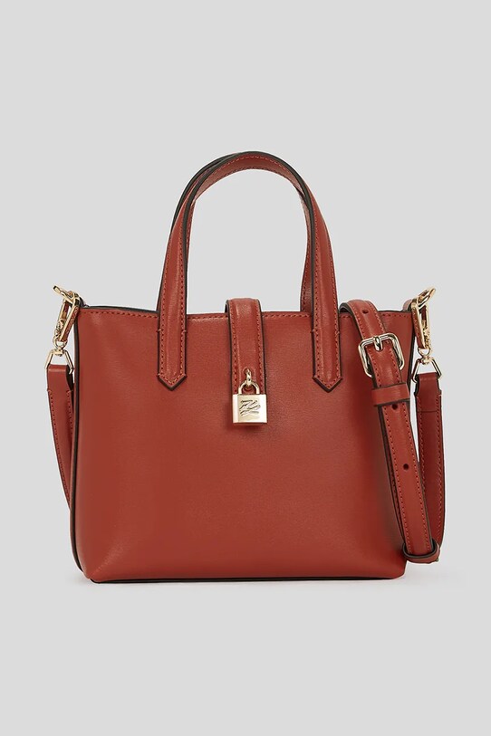 Кожаная сумочка Karl Lagerfeld K/AUTOGRAPH кожа красный A3W30151