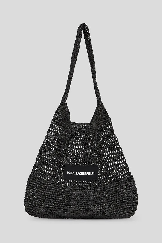 Torba za plažo Karl Lagerfeld Ustreza A4 črna A3W46033