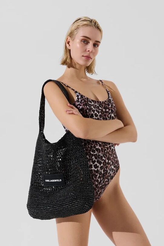 Τσάντα παραλίας Karl Lagerfeld A3W46033 μαύρο