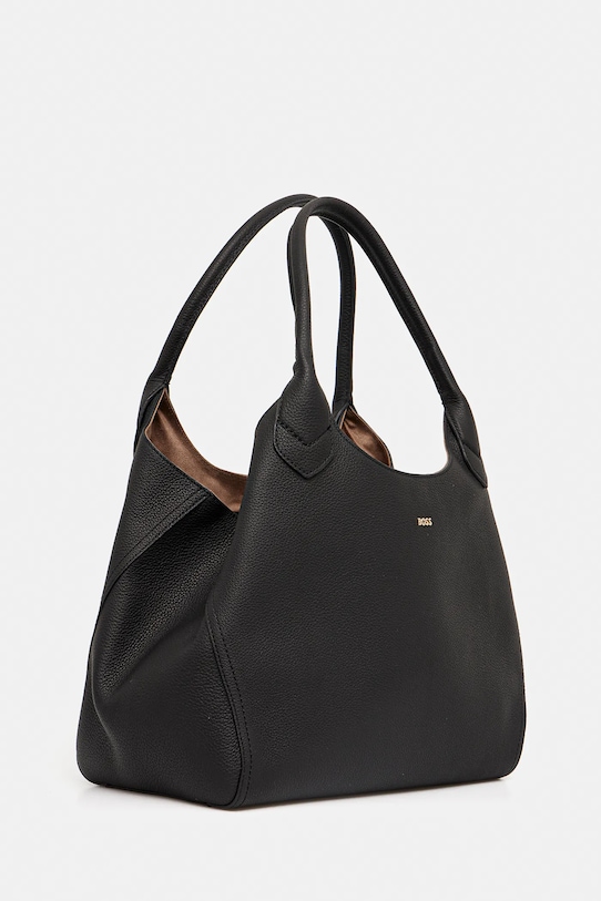 Kožená kabelka BOSS 50547732 čierna AW25