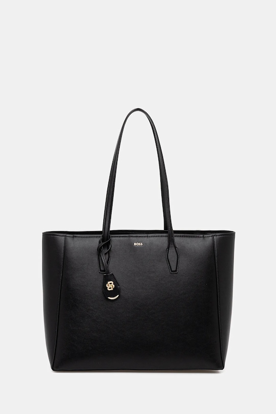 BOSS poșetă de piele uni negru 50547750