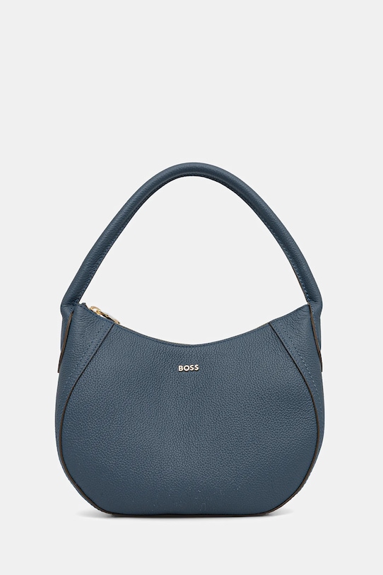 BOSS poșetă de piele uni albastru 50547946