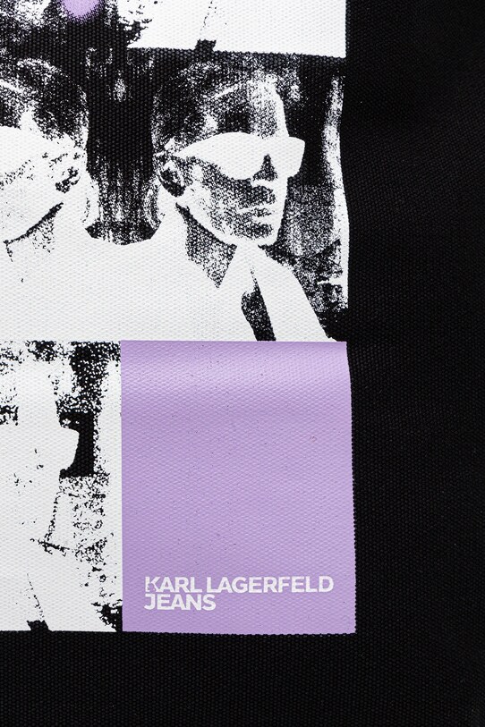 Karl Lagerfeld Jeans pamut táska fekete A3W50070