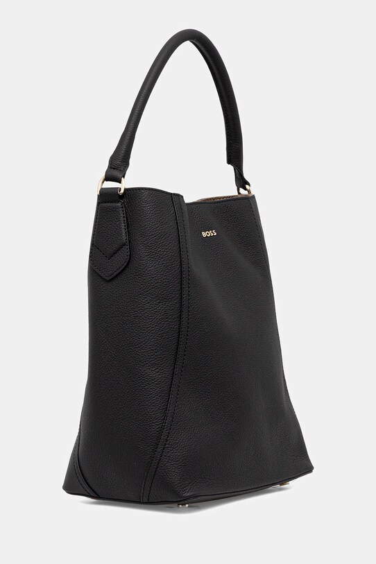 Δερμάτινη τσάντα BOSS 50547744 μαύρο AW25
