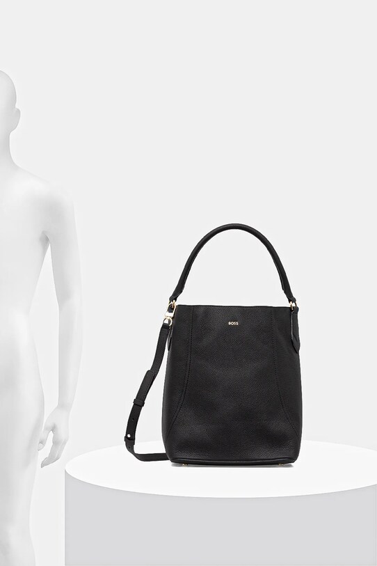 Δερμάτινη τσάντα BOSS 50547744 μαύρο