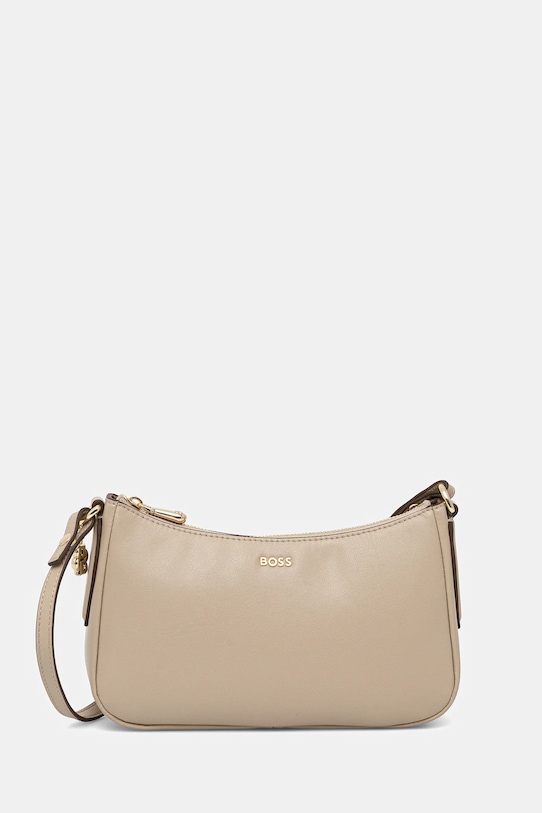 BOSS torebka skórzana skóra licowa beżowy 50547773