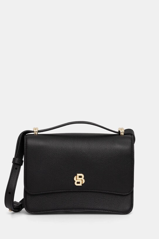 BOSS poșetă de piele uni negru 50554935