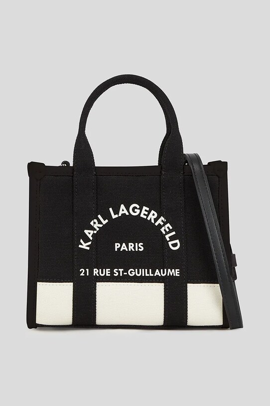 Хлопковая сумка Karl Lagerfeld K/RSG печать чёрный A3W50027