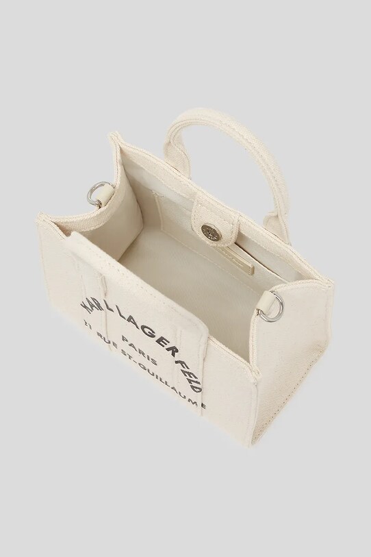 Бавовняна сумка Karl Lagerfeld A3W50118 бежевий