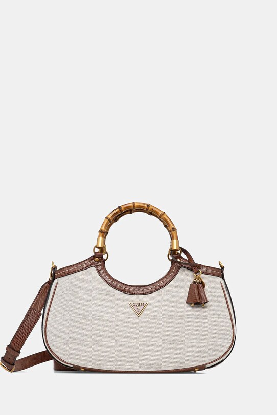 Τσάντα Guess ZABRY υφασμάτινο καφέ HWBA92.33070
