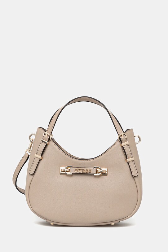 Τσάντα Guess LEFIA απομίμηση λείου δέρματος μπεζ HWBG96.44050