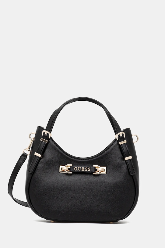 Τσάντα Guess LEFIA απομίμηση λείου δέρματος μαύρο HWBG96.44050