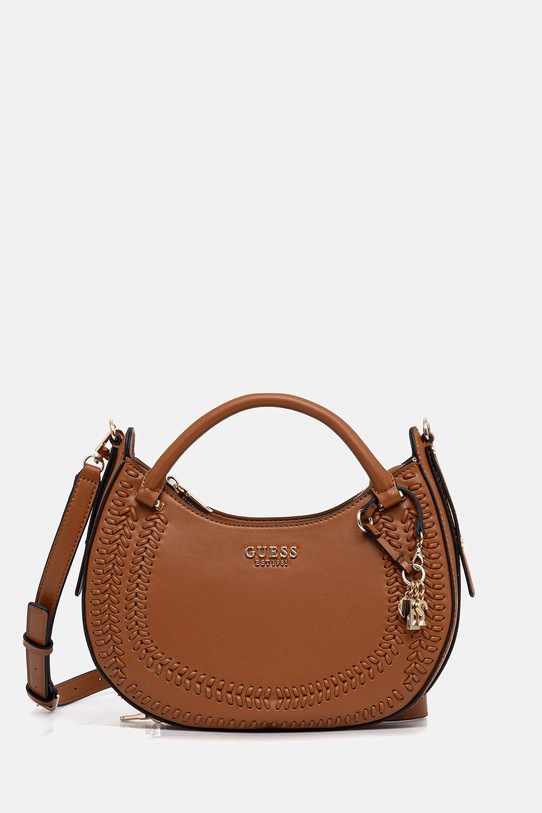 Τσάντα Guess TATUM απομίμηση λείου δέρματος καφέ HWNG96.67060