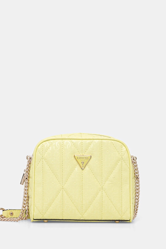 Guess poșetă ALDINA imprimeu galben HWGG96.63140