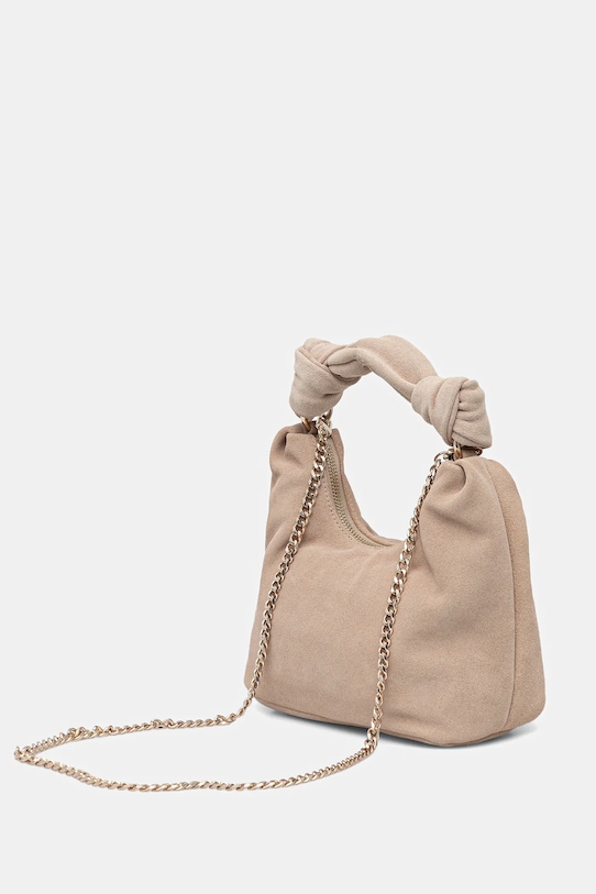 Accesorii Guess geantă de mână din piele întoarsă ISOTTA HWSG96.60010 bej