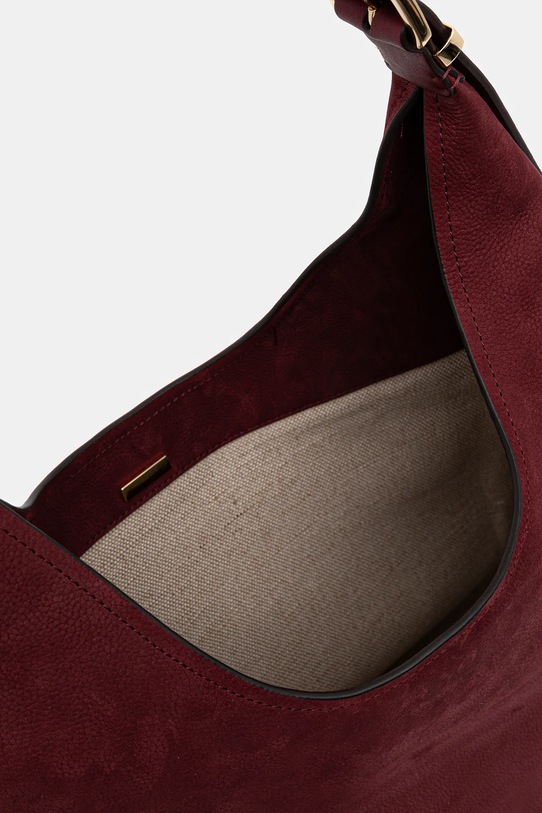 MICHAEL Michael Kors torebka skórzana NOLITA 30F4GY5H3T bordowy