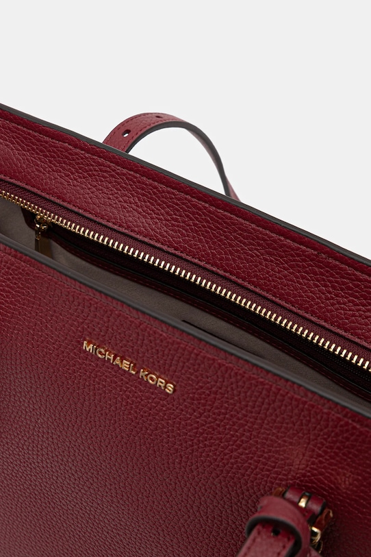 MICHAEL Michael Kors torebka skórzana QUINN 30T5GQNT2L bordowy