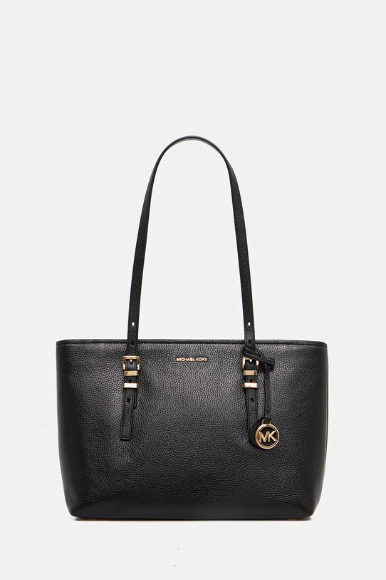 MICHAEL Michael Kors bőr táska QUINN nappa bőr fekete 30T5GQNT2L