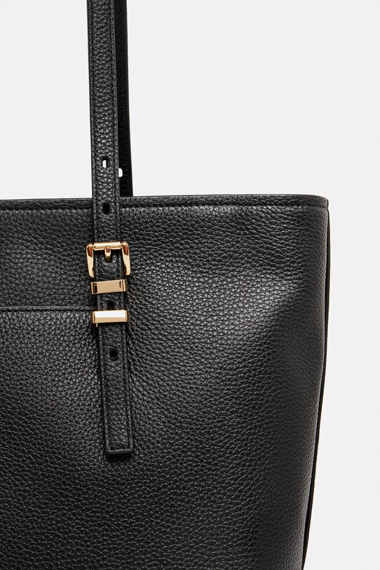 MICHAEL Michael Kors bőr táska QUINN fekete 30T5GQNT2L
