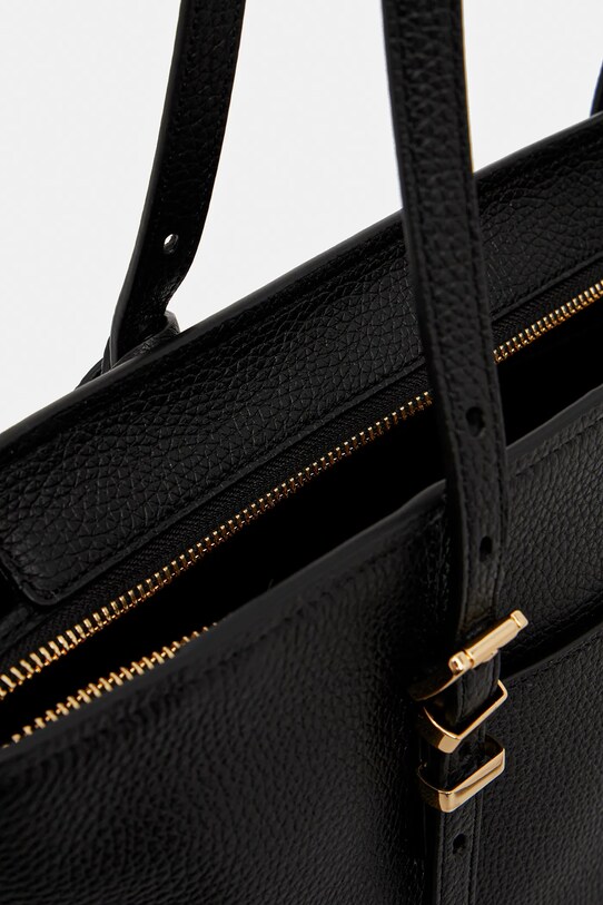 MICHAEL Michael Kors bőr táska QUINN 30T5GQNT2L fekete