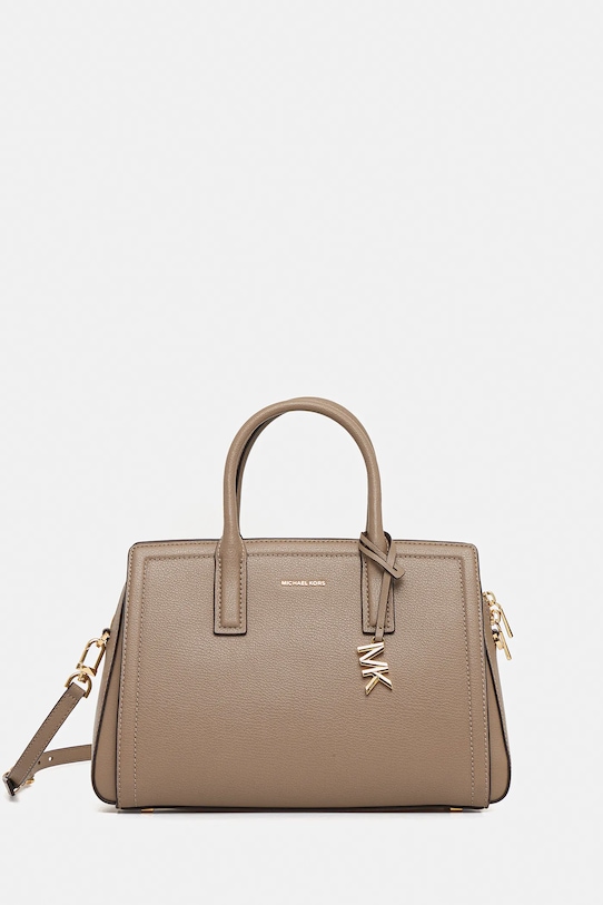 Kožená kabelka MICHAEL Michael Kors LAILA přírodní kůže béžová 30R5G9IS6L