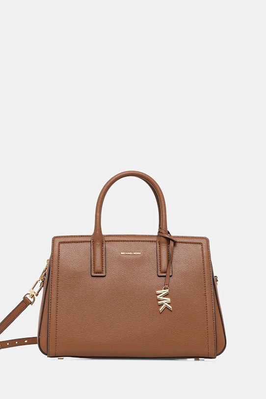 Δερμάτινη τσάντα MICHAEL Michael Kors LAILA λείο δέρμα καφέ 30R5G9IS6L