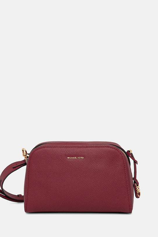 MICHAEL Michael Kors poșetă de piele ASHTON uni burgundia 32S5G9QC5L