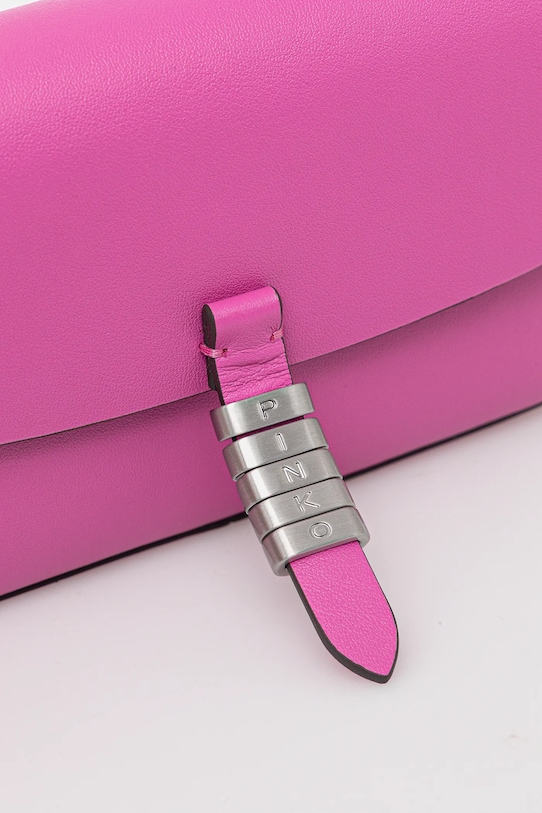 Akcesoria Pinko torebka skórzana 105349.A1ZX różowy