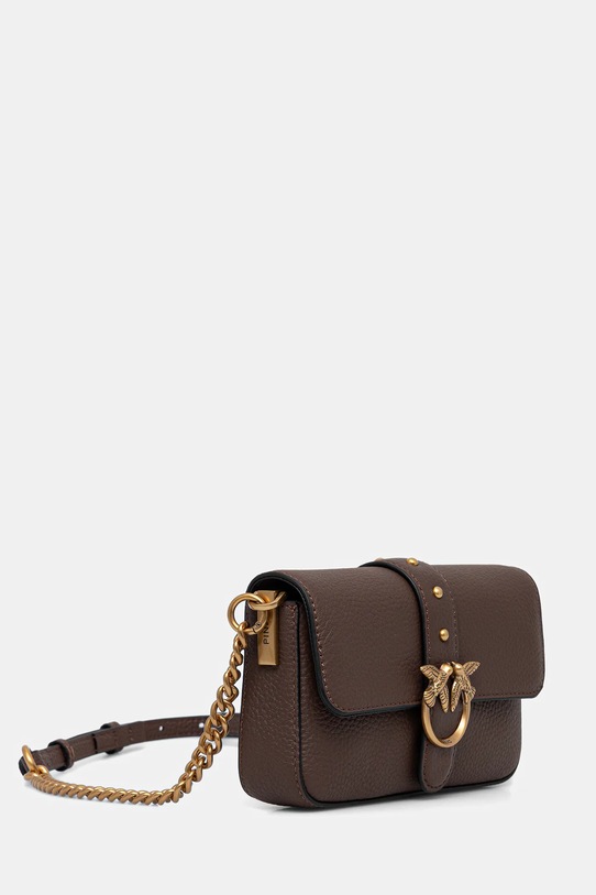 Δερμάτινη τσάντα Pinko 105353.A2OX καφέ AW25