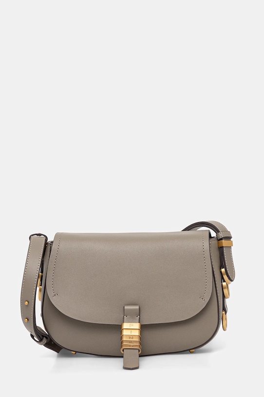 Кожаная сумочка Pinko кожа серый 103831.A1ZX