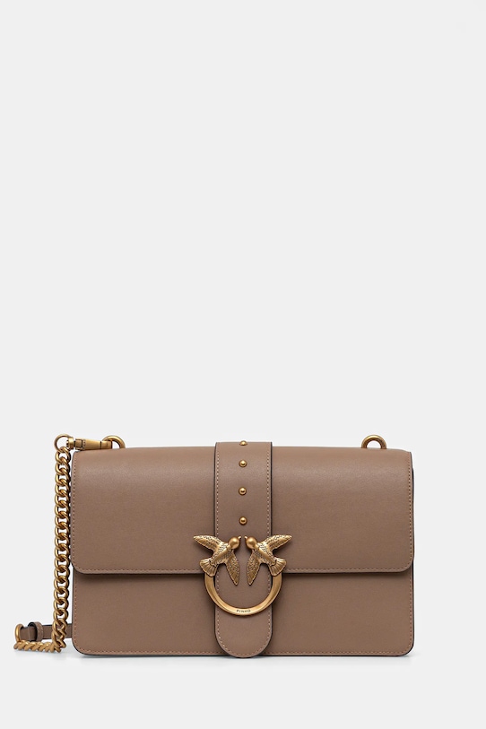 Pinko poșetă de piele nu incape in A4 maro 105857.A0F1