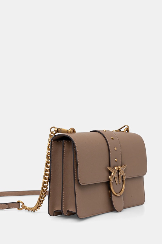 Pinko poșetă de piele 105857.A0F1 maro AW25
