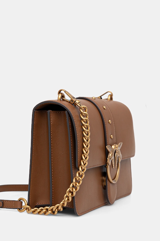 Pinko poșetă de piele 105857.A0F1 maro AW25
