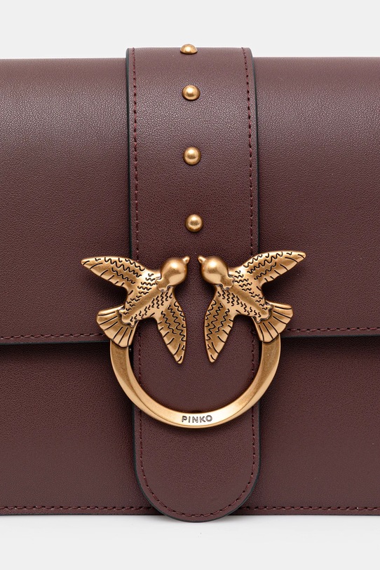 Δερμάτινη τσάντα Pinko καφέ 105857.A0F1