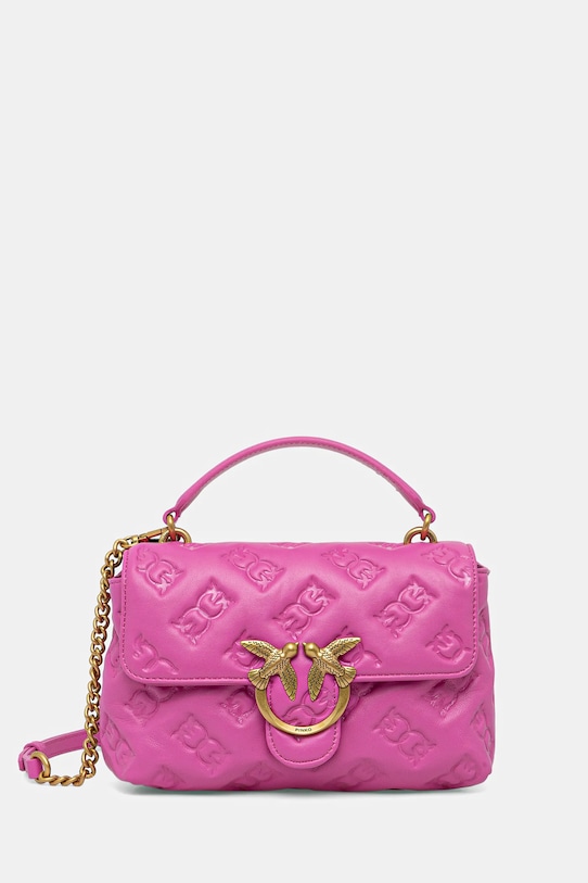 Pinko torebka skórzana skóra licowa różowy 100044.A2JX