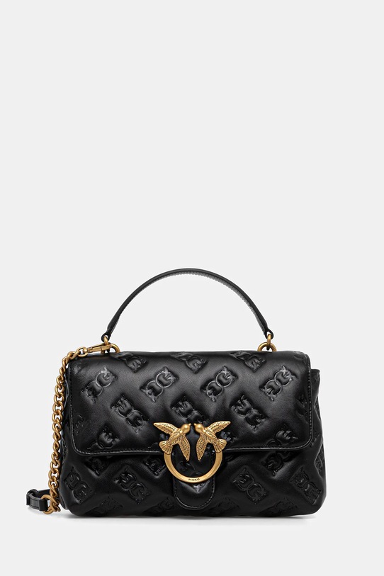 Kožená kabelka Pinko usňová koža čierna 100043.A2JX