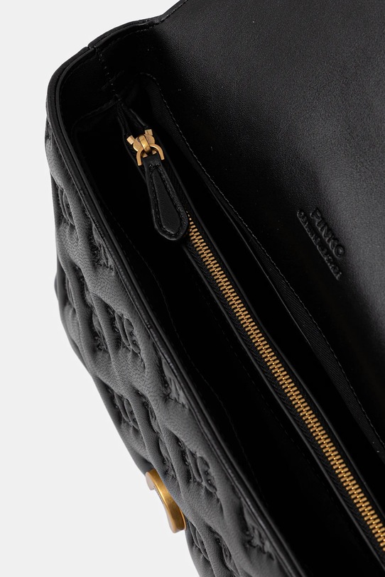 Kožená kabelka Pinko čierna 100043.A2JX