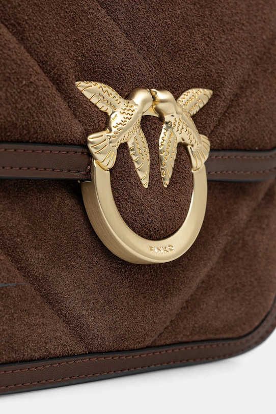 Semišová kabelka Pinko hnědá 104297.A2JH