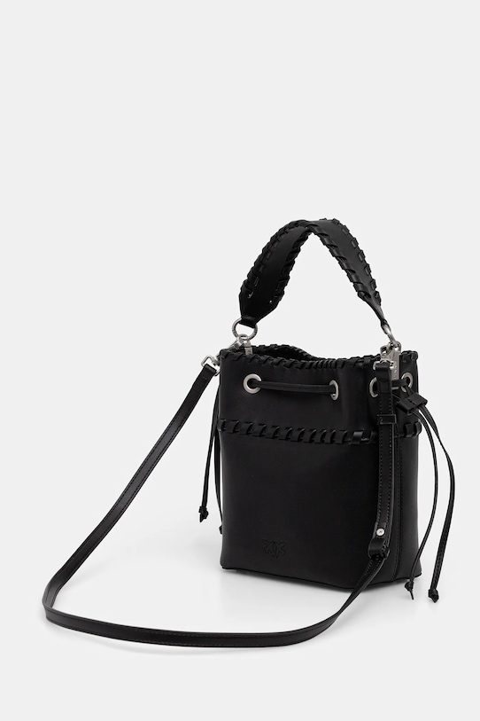 Akcesoria Pinko torebka skórzana 104303.A2OR czarny