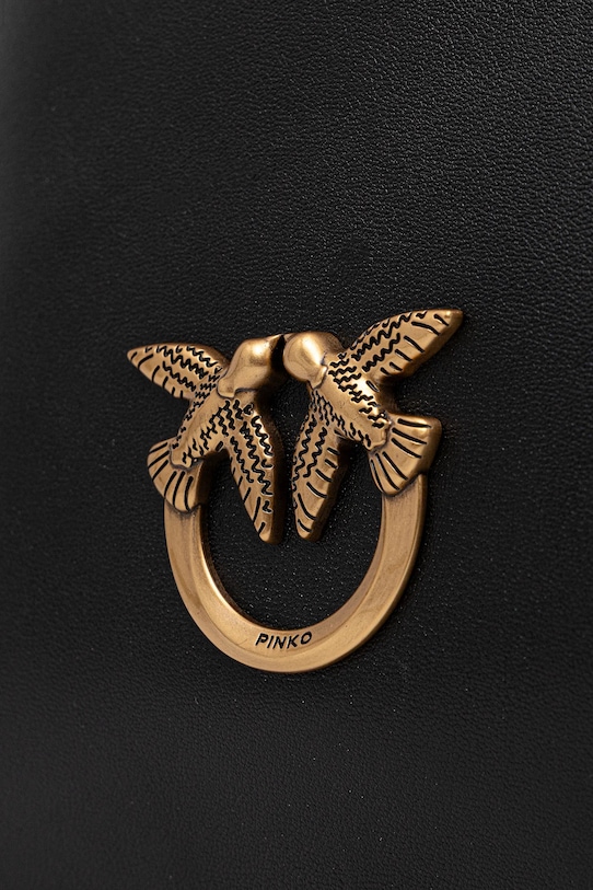 Кожена чанта Pinko черен 104359.A0QO