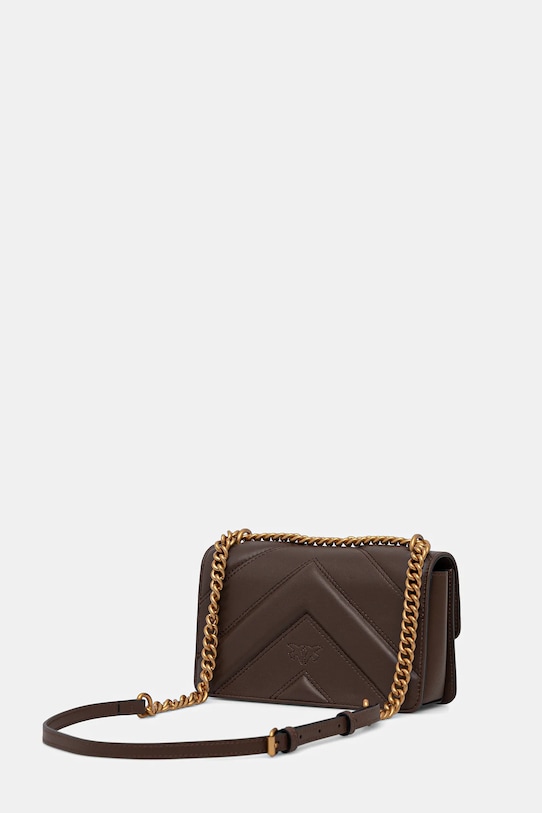 Doplňky Kožená kabelka Pinko 104550.A2OS hnědá