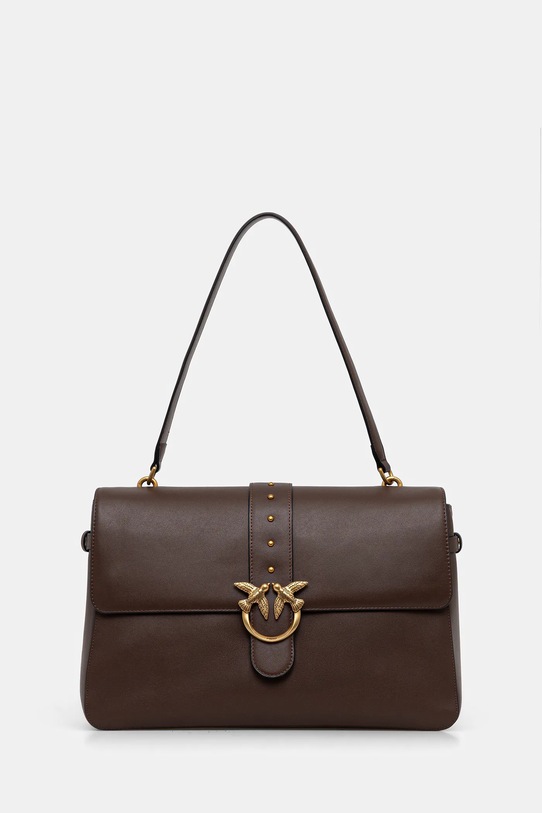 Kožená kabelka Pinko přírodní kůže hnědá 105067.A0QO
