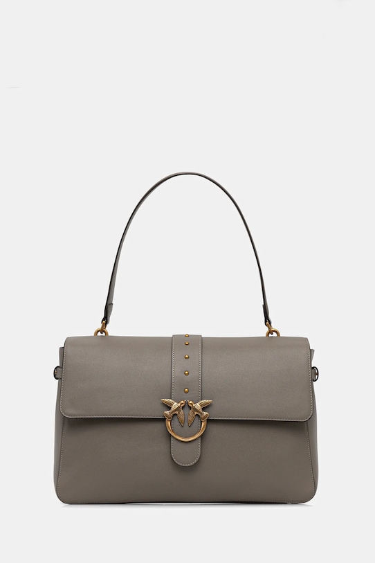 Pinko torebka skórzana skóra licowa szary 105067.A0QO