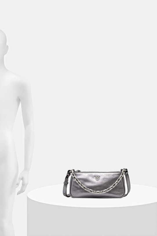 Кожаная сумочка Pinko 105069.A2O9 серебрянный