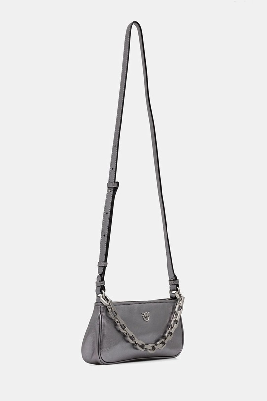 Kožená kabelka Pinko 105069.A2O9 strieborná AW25