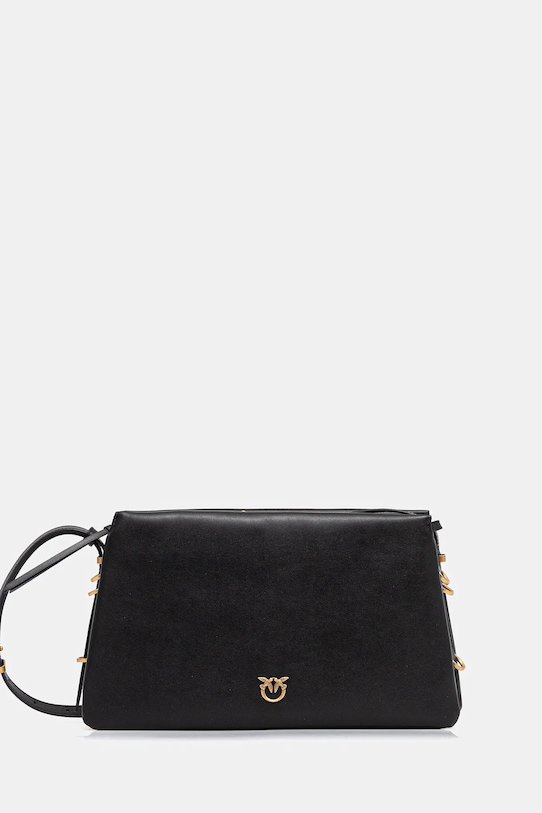 Pinko poșetă de piele uni negru 105161.A0QO