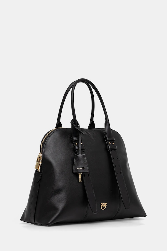 Δερμάτινη τσάντα Pinko 105172.A0QO μαύρο AW25