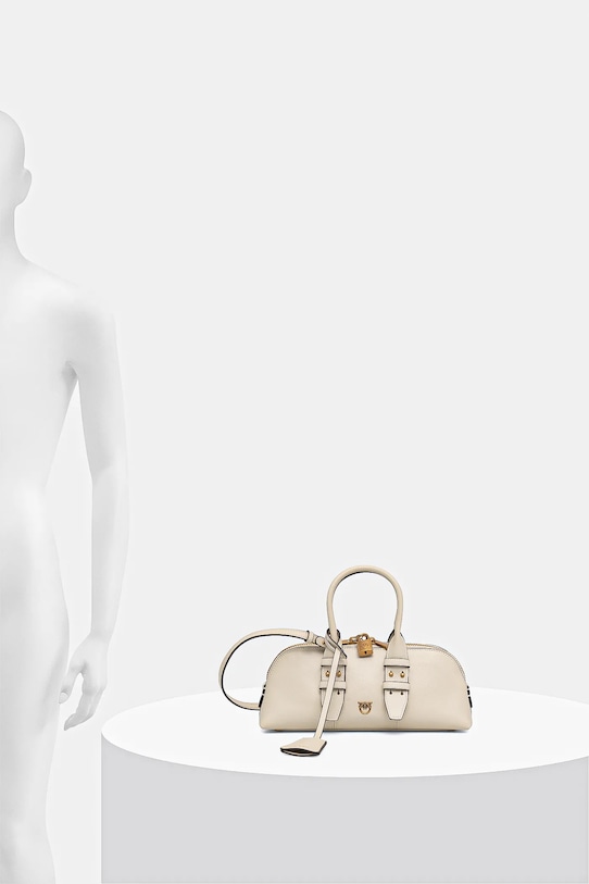 Pinko torebka skórzana Horizontal 105334.A0QO beżowy