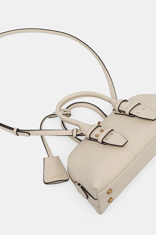 Akcesoria Pinko torebka skórzana Horizontal 105334.A0QO beżowy