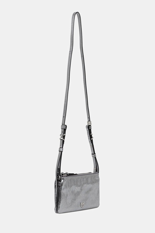 Δερμάτινη τσάντα Pinko 105359.A2OT ασημί AW25